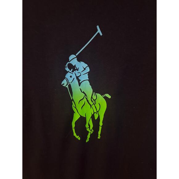 Polo Ralph Lauren Navy blue Ombré Big Pony Cotton Jersey  Youth XL fresh look - Picture 2 of 4